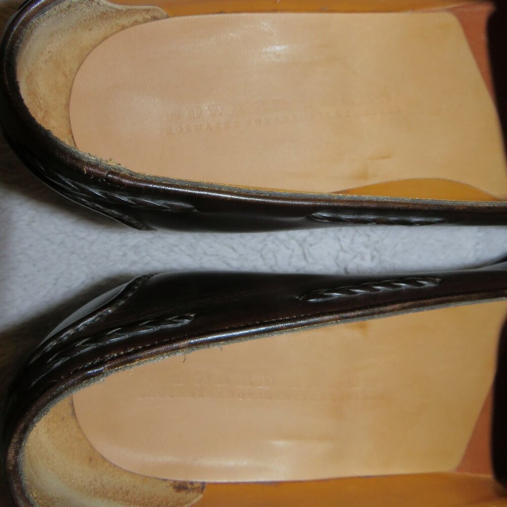 Edward Green Belgravia Dark Oak Antique Loafers 10.5 C NWB - Picture 12 of 15